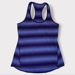 Athleta (M) Chi Ombré blue striped tank top GUC